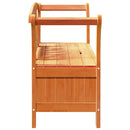 vidaXL Kerti Tároló Pad Barna 119 x 76 x 44cm Tömör fenyőfa