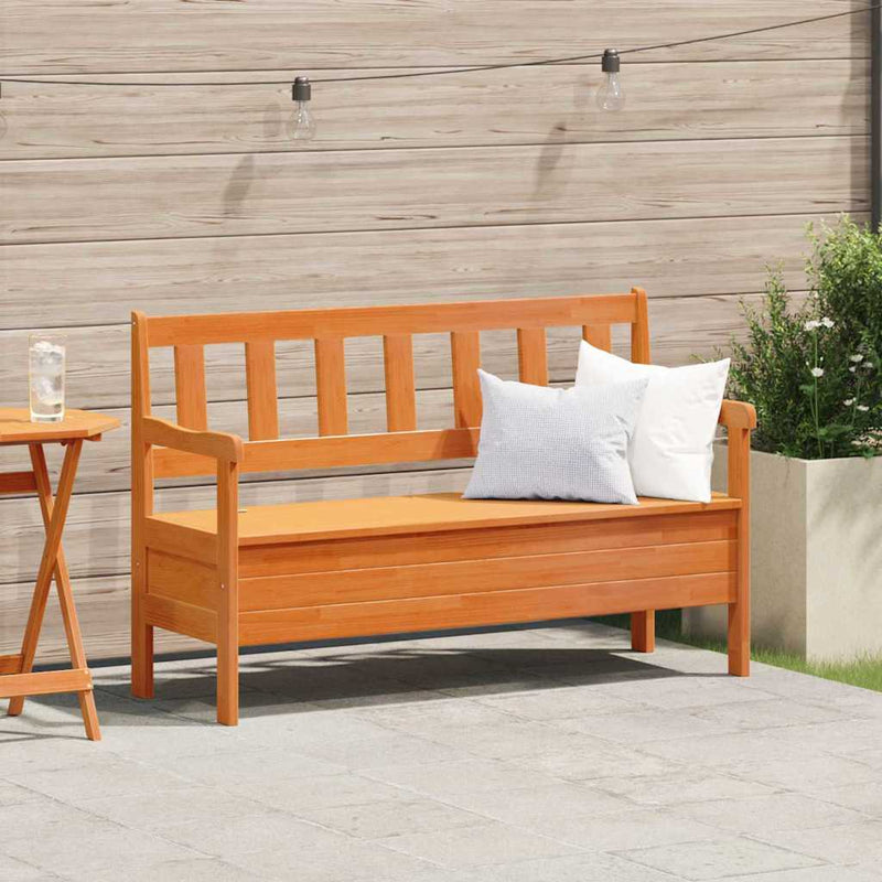 vidaXL Kerti pad Barna 119 x 76 x 44cm Tömör fenyőfa
