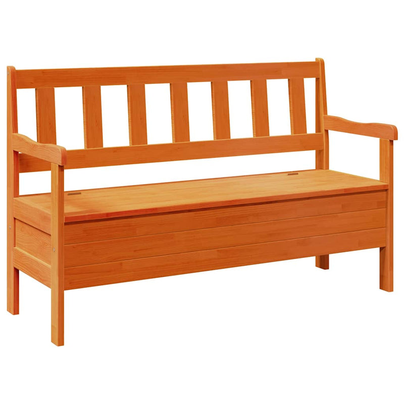vidaXL Kerti pad Barna 119 x 76 x 44cm Tömör fenyőfa