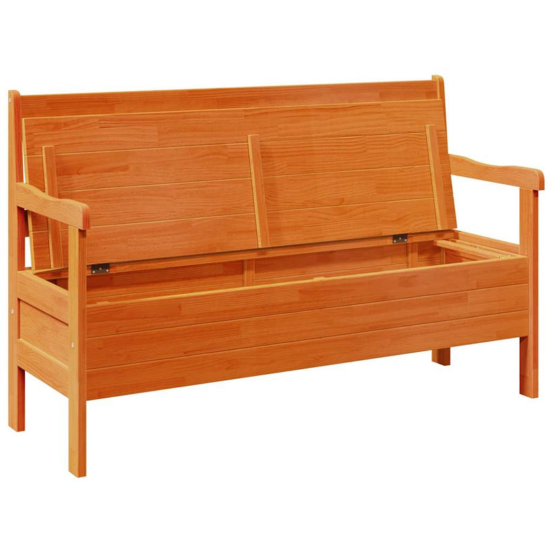 vidaXL Kerti pad Barna 119 x 76 x 44cm Tömör fenyőfa