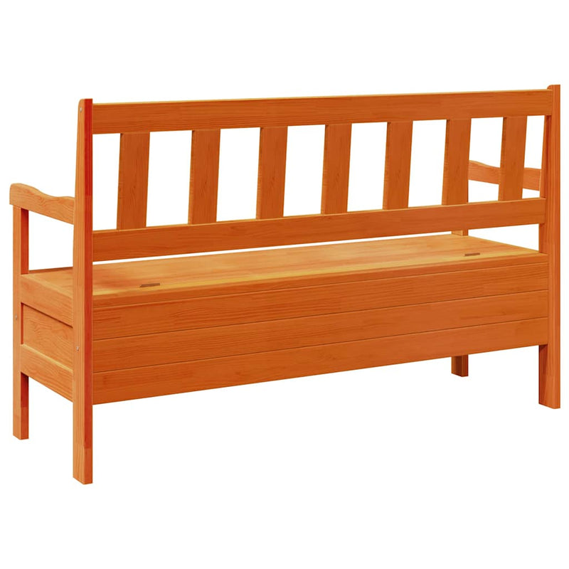 vidaXL Kerti pad Barna 119 x 76 x 44cm Tömör fenyőfa