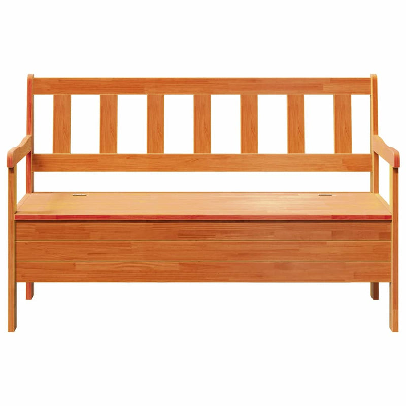 vidaXL Kerti pad Barna 119 x 76 x 44cm Tömör fenyőfa