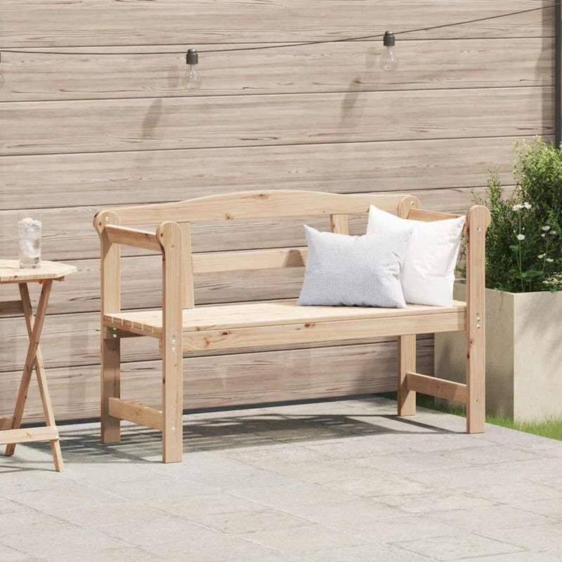vidaXL Kerti pad Barna 119 x 76 x 44cm Tömör fenyőfa