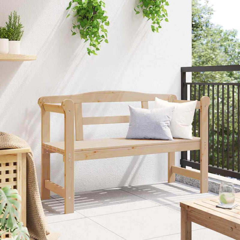 vidaXL Kerti pad Barna 119 x 76 x 44cm Tömör fenyőfa