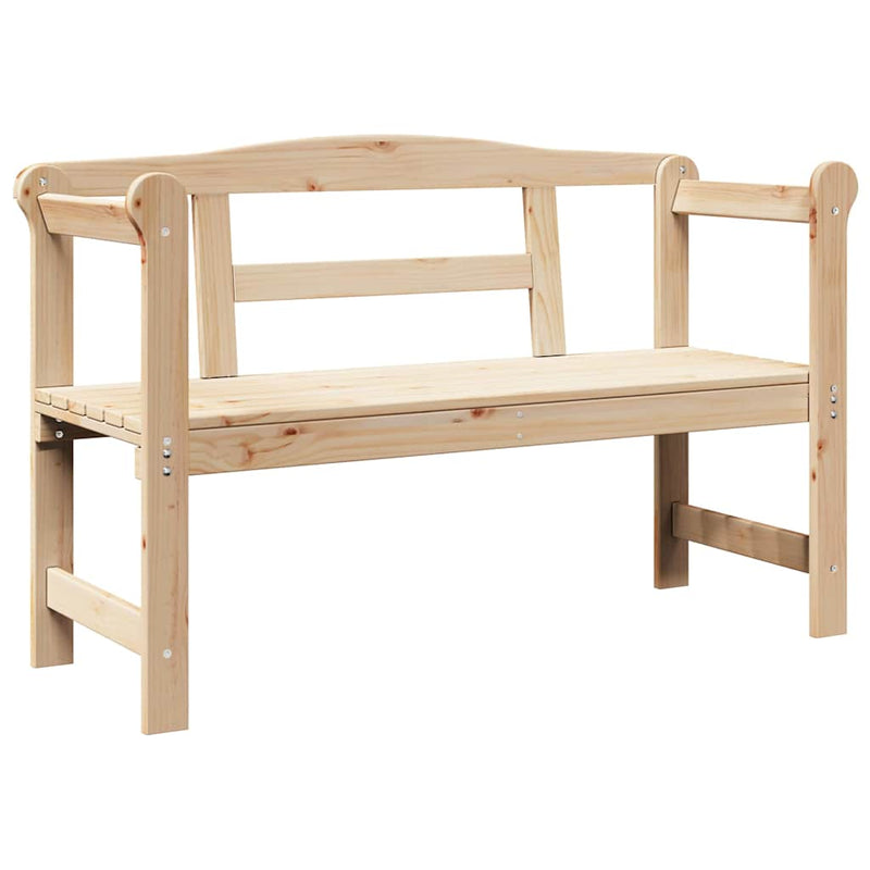 vidaXL Kerti pad Barna 119 x 76 x 44cm Tömör fenyőfa