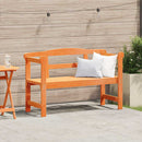 vidaXL Kerti pad tárolóval Barna 119 x 44 x 76 cm Tömör fenyőfa