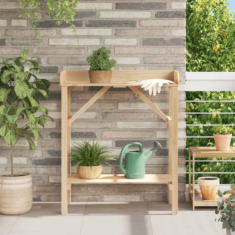 vidaXL Növényállványok Barna 75 x 40 x 90 cm Masszív fenyő fa