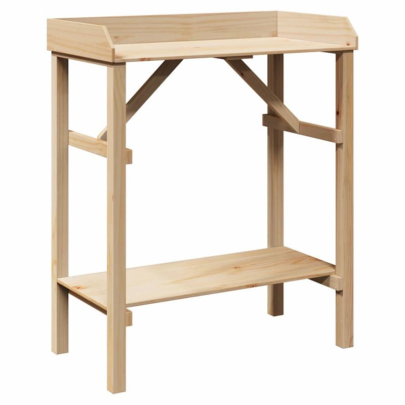 vidaXL Növényállványok Barna 75 x 40 x 90 cm Masszív fenyő fa