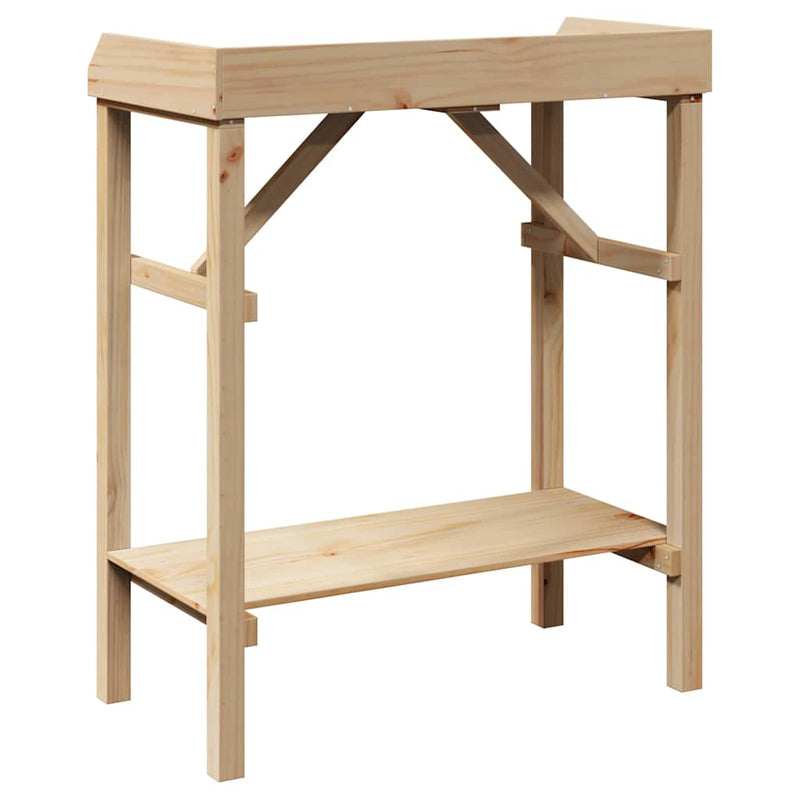 vidaXL Növényállványok Barna 75 x 40 x 90 cm Masszív fenyő fa