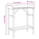 vidaXL Növényállványok Barna 75 x 40 x 90 cm Masszív fenyő fa
