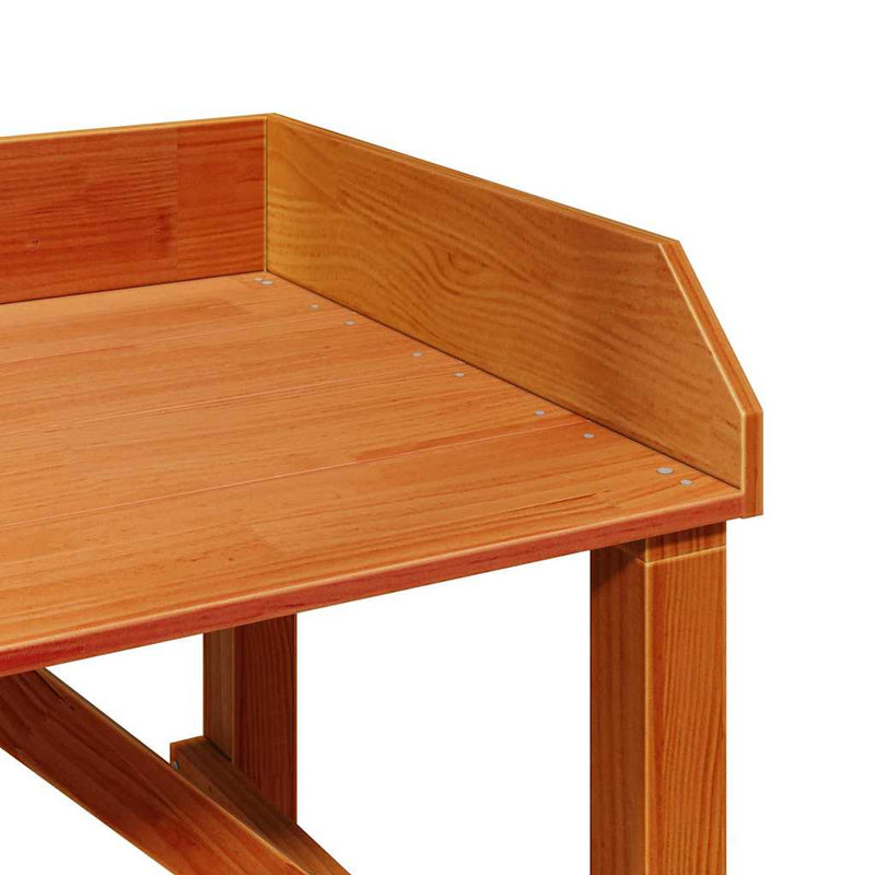 vidaXL Növényállványok polcokkal Barna 75 x 40 x 90 cm Tömör fenyőfa