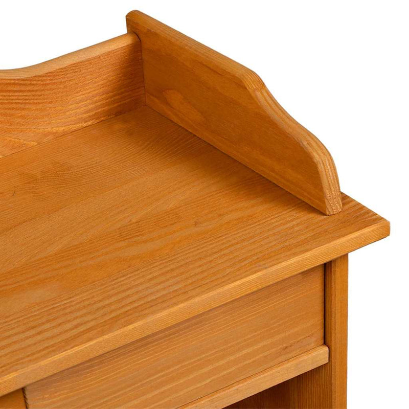vidaXL Borpolc Barna 90 x 60 x 30 cm Tömör fenyőfa