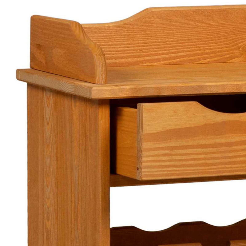 vidaXL Borpolc Barna 90 x 60 x 30 cm Tömör fenyőfa