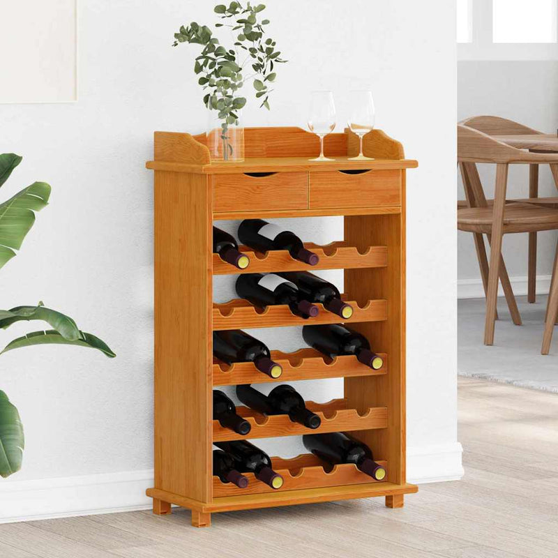 vidaXL Borpolc Barna 90 x 60 x 30 cm Tömör fenyőfa