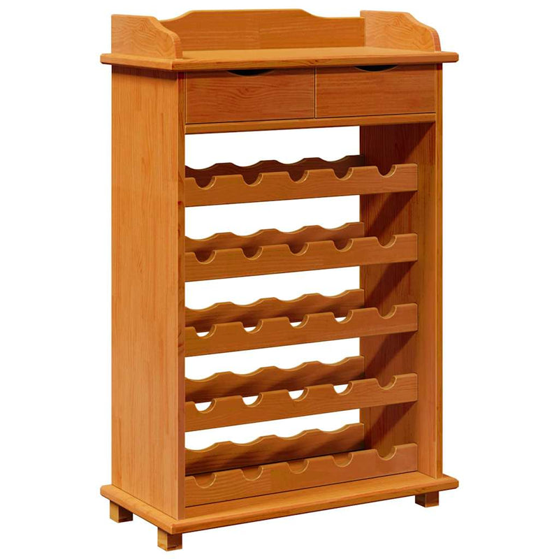 vidaXL Borpolc Barna 90 x 60 x 30 cm Tömör fenyőfa