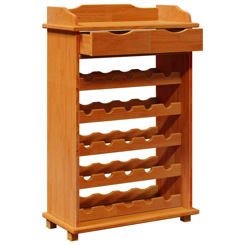 vidaXL Borpolc Barna 90 x 60 x 30 cm Tömör fenyőfa