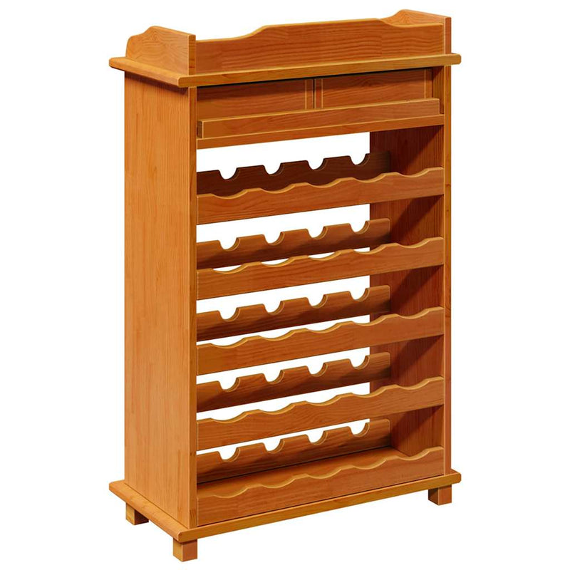vidaXL Borpolc Barna 90 x 60 x 30 cm Tömör fenyőfa