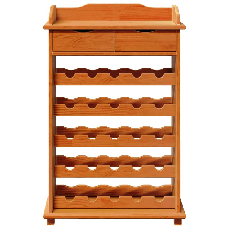 vidaXL Borpolc Barna 90 x 60 x 30 cm Tömör fenyőfa