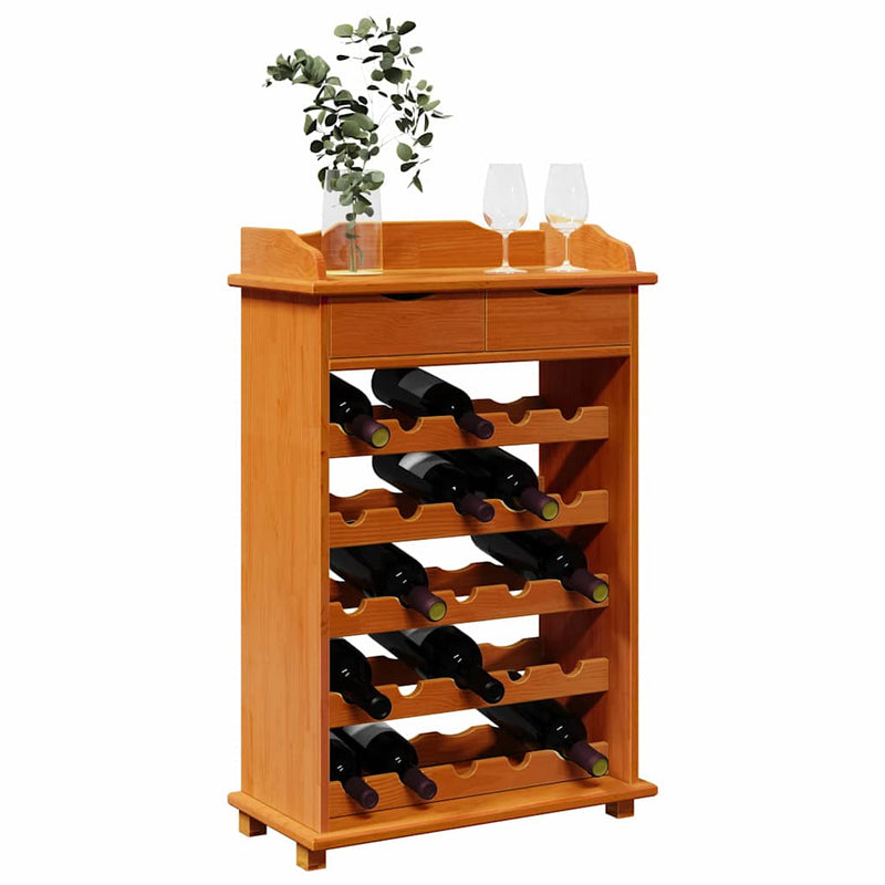 vidaXL Borpolc Barna 90 x 60 x 30 cm Tömör fenyőfa