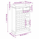 vidaXL Borágas Barna 90 x 60 x 30 cm Tömör fenyőfa
