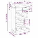 vidaXL Borágas Barna 58 x 28 x 90 cm Tömör fenyőfa