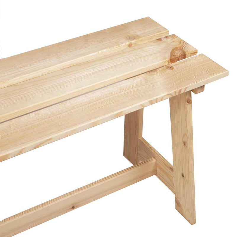 vidaXL Kerti pad Barna 119 x 35 x 47 cm Tömör fenyőfa