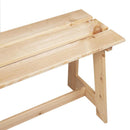 vidaXL Kerti pad Természetes 119 x 37 x 47 cm Fenyő Fa