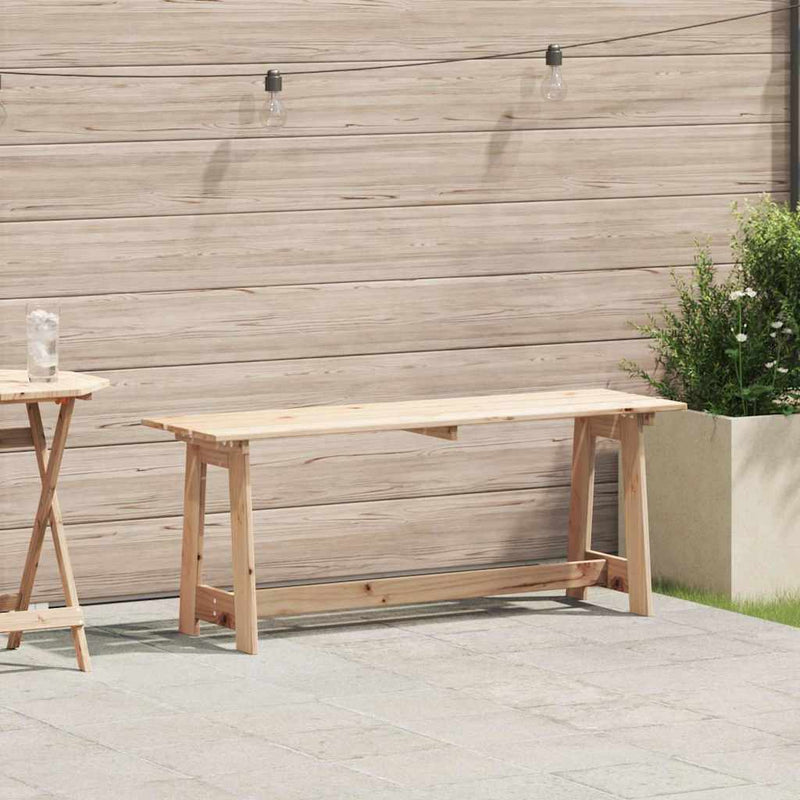 vidaXL Kerti pad Barna 119 x 35 x 47 cm Masszív fenyő fa