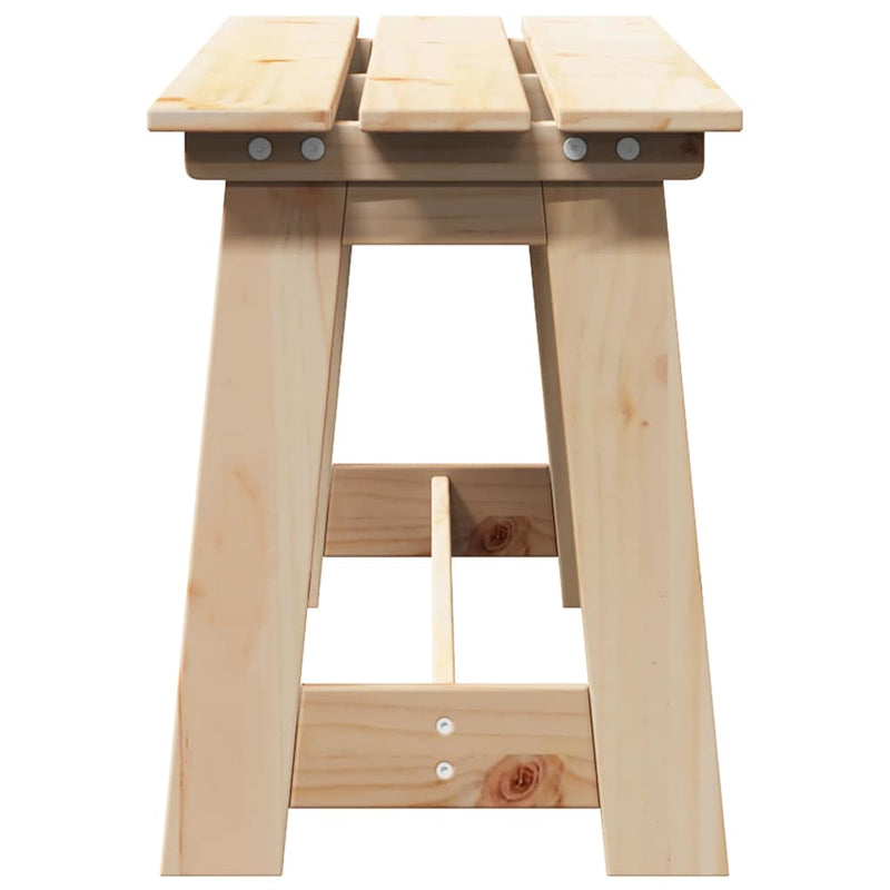 vidaXL Kerti pad Barna 119 x 35 x 47 cm Tömör fenyőfa