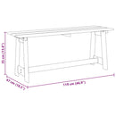 vidaXL Kerti pad Barna 119 x 35 x 47 cm Masszív fenyő fa