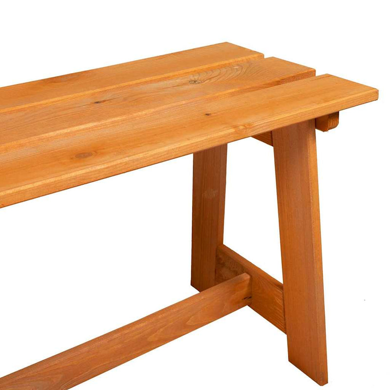 vidaXL Kerti pad Barna 119 x 35 x 47 cm Tömör fenyőfa