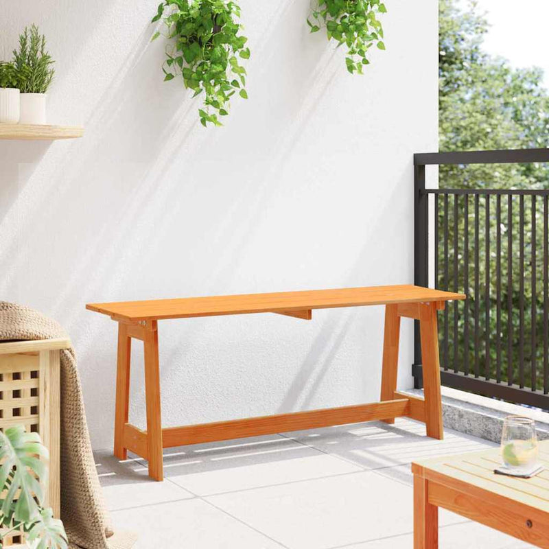 vidaXL Kerti pad Barna 119 x 35 x 47 cm Tömör fenyőfa