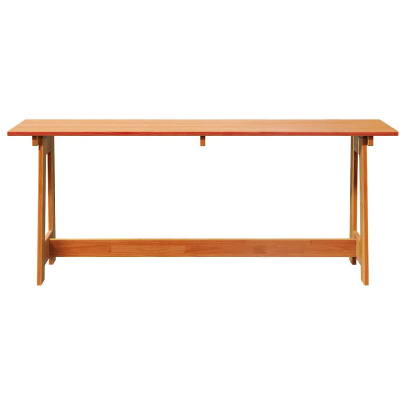 vidaXL Kerti pad Barna 119 x 35 x 47 cm Tömör fenyőfa