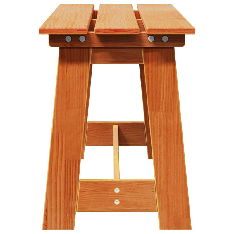 vidaXL Kerti pad Barna 119 x 35 x 47 cm Tömör fenyőfa