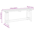 vidaXL Kerti pad Barna 119 x 37 x 47 cm Tömör fenyőfa