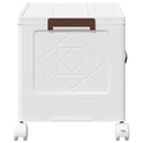 vidaXL egymásra rakható tárolódoboz kerekekkel 28 L 48,5x29,5x33 cm