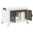 vidaXL egymásra rakható tárolódoboz kerekekkel 28 L 48,5x29,5x33 cm