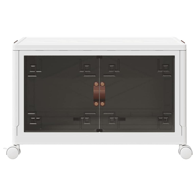 vidaXL egymásra rakható tárolódoboz kerekekkel 75 L 64x40x41 cm