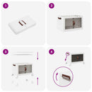 vidaXL egymásra rakható tárolódoboz kerekekkel 75 L 64x40x41 cm