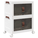 vidaXL egymásra rakható tárolódoboz kerekekkel 2 rétegű 28 L