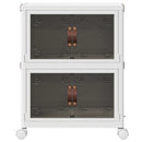 vidaXL egymásra rakható tárolódoboz kerekekkel 2 rétegű 28 L