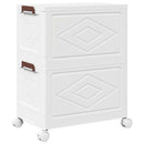 vidaXL egymásra rakható tárolódoboz kerekekkel 2 rétegű 28 L