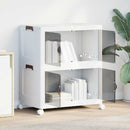 vidaXL egymásra rakható tárolódoboz kerekekkel 2 szintes 75 L