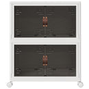 vidaXL egymásra rakható tárolódoboz kerekekkel 2 szintes 75 L