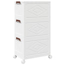 vidaXL egymásra rakható tárolódoboz kerekekkel 3 rétegű 28 L