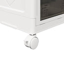 vidaXL egymásra rakható tárolódoboz kerekekkel 3 rétegű 28 L