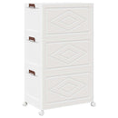 vidaXL egymásra rakható tárolódoboz kerekekkel 3 szintes 75 L