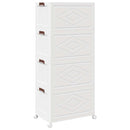 vidaXL egymásra rakható tárolódoboz kerekekkel 4 szintes 75 L