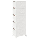 vidaXL egymásra rakható tárolódoboz kerekekkel 5 rétegű 28 L