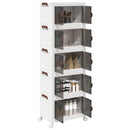 vidaXL egymásra rakható tárolódoboz kerekekkel 5 rétegű 28 L